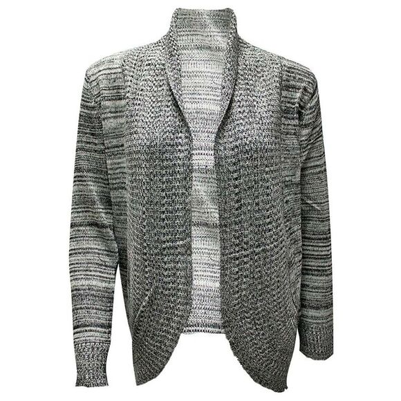 Gradient Knit Long Sleeve Cardigan Sweater - Picture 9 of 9